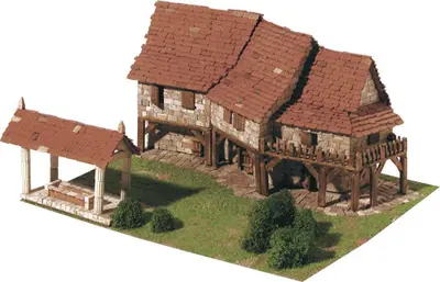 Model ceramiczny - domy na wsi