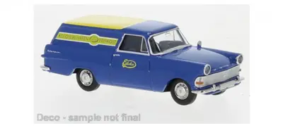 Opel P2 skrzynia, niebiesko-żółty 1960, Edeka
