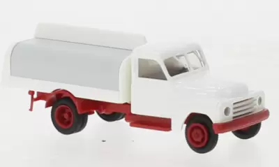 lekka ciężarówka Hanomag L 28 do trnsp. napojów, biało-czerwona, 1950 rok