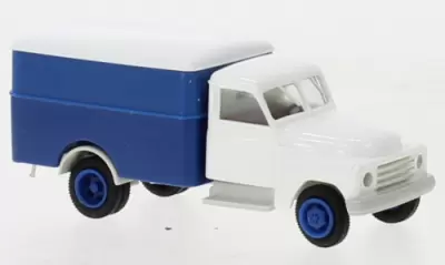Lekka ciężarówka Hanomag L 28, biało-niebieska, rok 1950