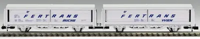 Zestaw 2 wagonów towarowych krytych z przesuwnymi ścianami Hbis FERTRANS