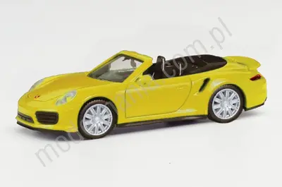 Porsche Turbo Cabrio, racing, żółty