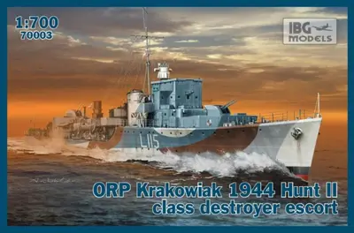 Polski niszczyciel eskortowy klasy Hunt II ORP Krakowiak 1944