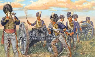 Waterloo (200 lat) Brytyjska artyleria