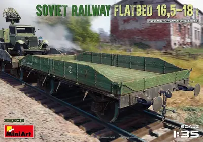 Sowiecki wagon towarowy platforma niskoburtowa 16,5-18t