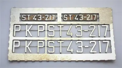 Fototrawione tabliczki ST43 różne numery