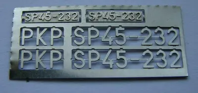 Fototrawione tabliczki SP45 różne numery (cena za stukę)