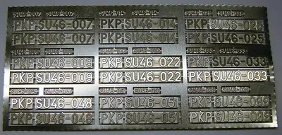 Fototrawione tabliczki SU46 różne numery (cena za stukę)