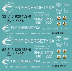 Kalkomania SM42 PKP Energetyka