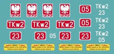 Kalkomania Tkw2 (tabliczki)