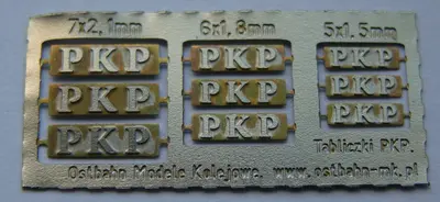 Fototrawione tabliczki PKP w trzech rozmiarach