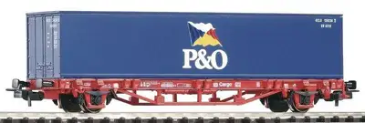 Wagon towarowy platfotma typ Lgs579 z kontenerem "P&O"