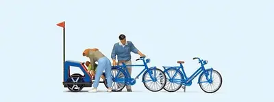Rodzina na rowerach