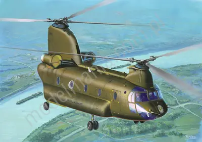Amerykański śmigłowiec transportowy Boeing CH-47D Chinook