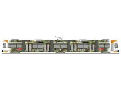 Tramwaj Duewag 6MGT RNV Mannheim - Bundeswehr