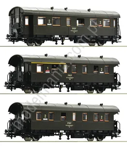 Zestaw 3 wagonów osobowych 1 i 2 klasy (ex. Donnerbüchsen)