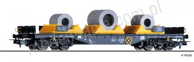 Wagon towarowy platforma Sgmmns 4505 "On Rail" z ładunkiem rur