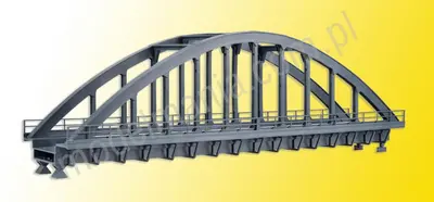 Most stalowy łukowy jednorotowy, prosty