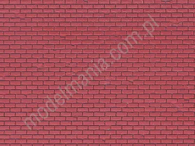 Mur z cegły czerwonej, płytka plastikowa 21,8 x 11,9 cm