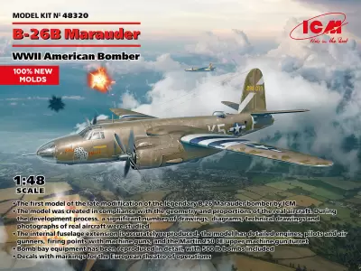 ICM 48320 B-26B Marauder. WWII US Bomber