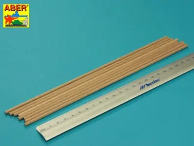 Listwa drewniana przekrój okrągły 4 mm długość 250 mm (8szt)