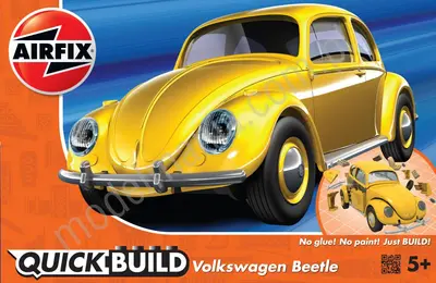 Samochód VW Garbus żółty (seria Quick Build)