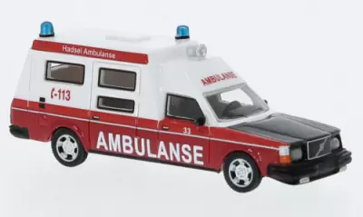 Volvo 265 Ambulance Norwegia, biało-czerwony, 1985