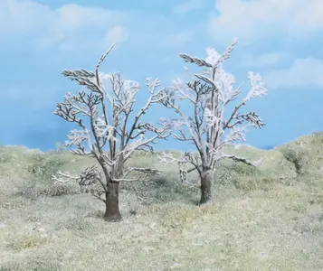 Zimowe drzewa liściaste 14cm, 2 sztuki