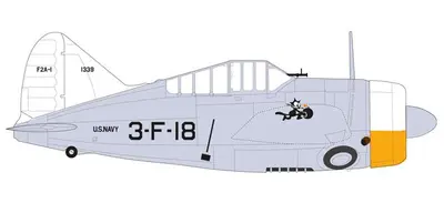 Brewster F2A Buffalo, U.S.S. Saratoga 1939