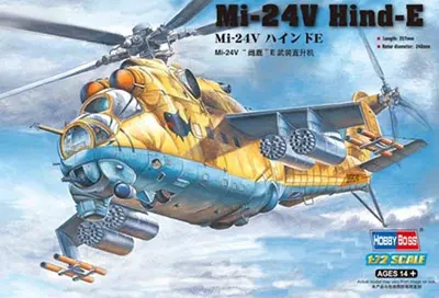 Sowiecki śmigłowiec szturmowy Mi-24V Hind-E