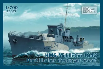 Brytyjski niszczyciel eskortowy klasy Hunt II HMS Middleton 1943