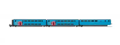 Zestaw 3 wagonów osobowych 2 klasy TGV Duplex Ouigo