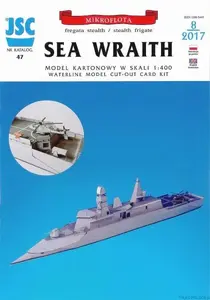 Brytyjska fregata stealth SEA WRAITH + 158 współczesnych bander woj. świata
