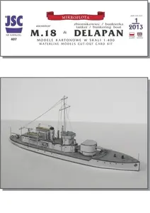 Brytyjski monitor M.18 i holenderski zbiornikowiec DELAPAN