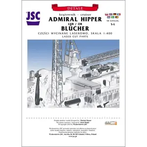 Detale laserowe do modelu Admiral Hipper / Blücher