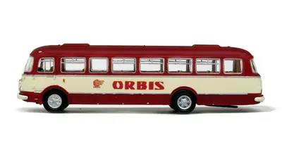 Autobus Jelcz 043 biało-bordowy Orbis