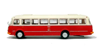 Autobus Jelcz 043 kremowo-czerwony MPK Łódź linia 81
