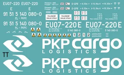 Kalkomania EU07-220 PKP Cargo