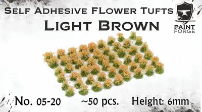 Kępy kwiatów - jasny brąz 6mm / 50szt.