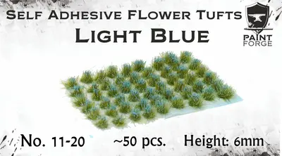Kępy kwiatów - jasny niebieski 6mm / 50szt.