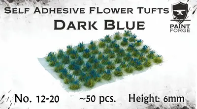 Kępy kwiatów - ciemny niebieski 6mm / 50szt.