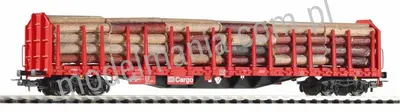 Wagon do transp. drewan typ Roos-t642 z ładunkiem