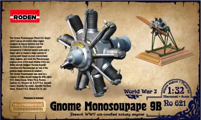 Model silnika Gnome Monosoupape 9B