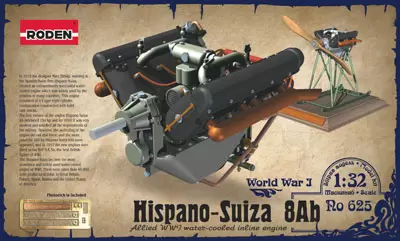 Model silnika Hispano-Suiza 8Ab