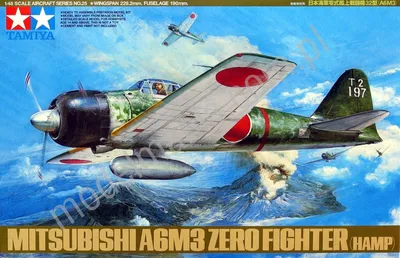 Japoński samolot myśliwski Mitsubishi A6M3 Zero typ 32 Hamp