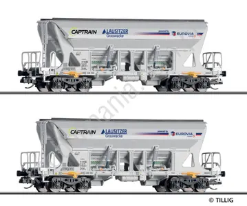 Zestaw 2 wagonów samowyładowczych typ Faccns Captrain / Eurovia