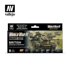 Model Color Zestaw 8 farb - WWIII British Armour & Infantry